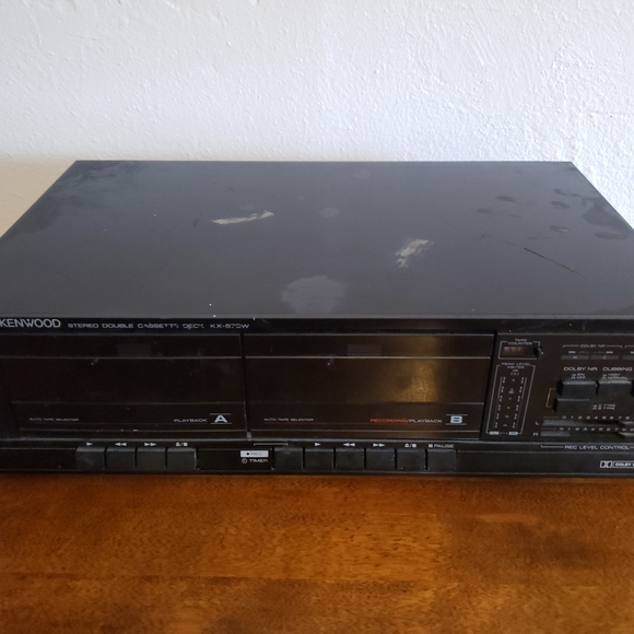 Kenwood Other Vintage Kenwood Stereo Double Cassette Deck Kx 57cw